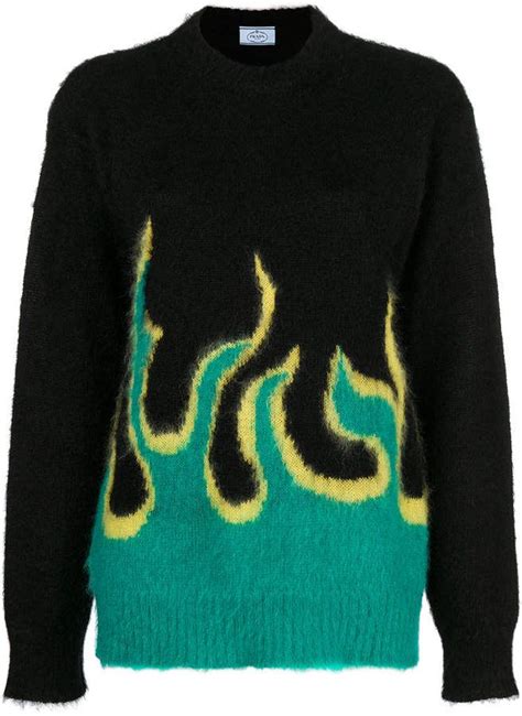 prada flames sweater|Prada turtleneck sweater.